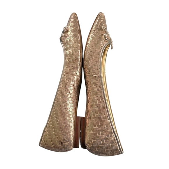 Marc Fisher Apala Woven Flats, Gold Size 9M - Picture 8 of 9